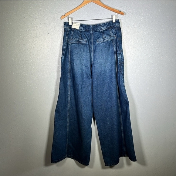 New FREE PEOPLE We The Free Time Warp Wide-Leg Jeans. - Picture 7 of 7